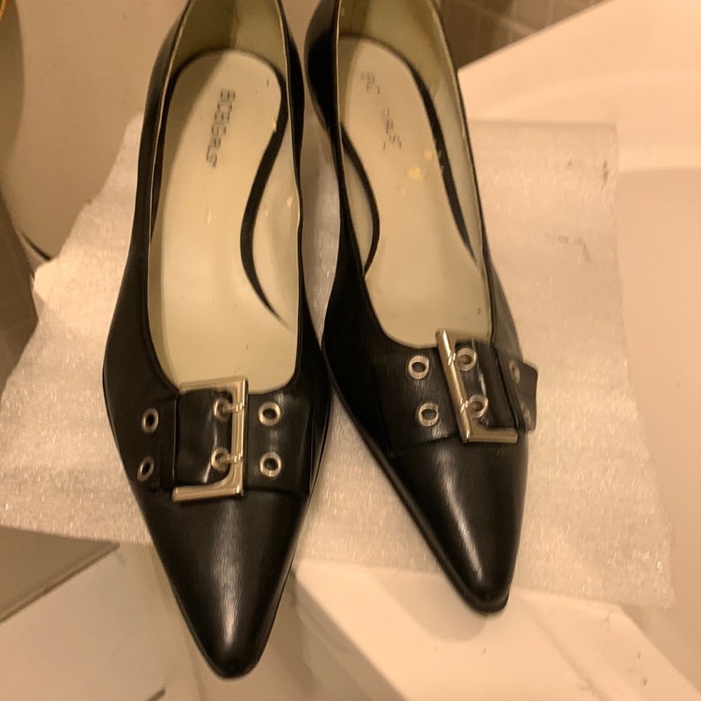 Leather black .5” heel pump the working woman shoes